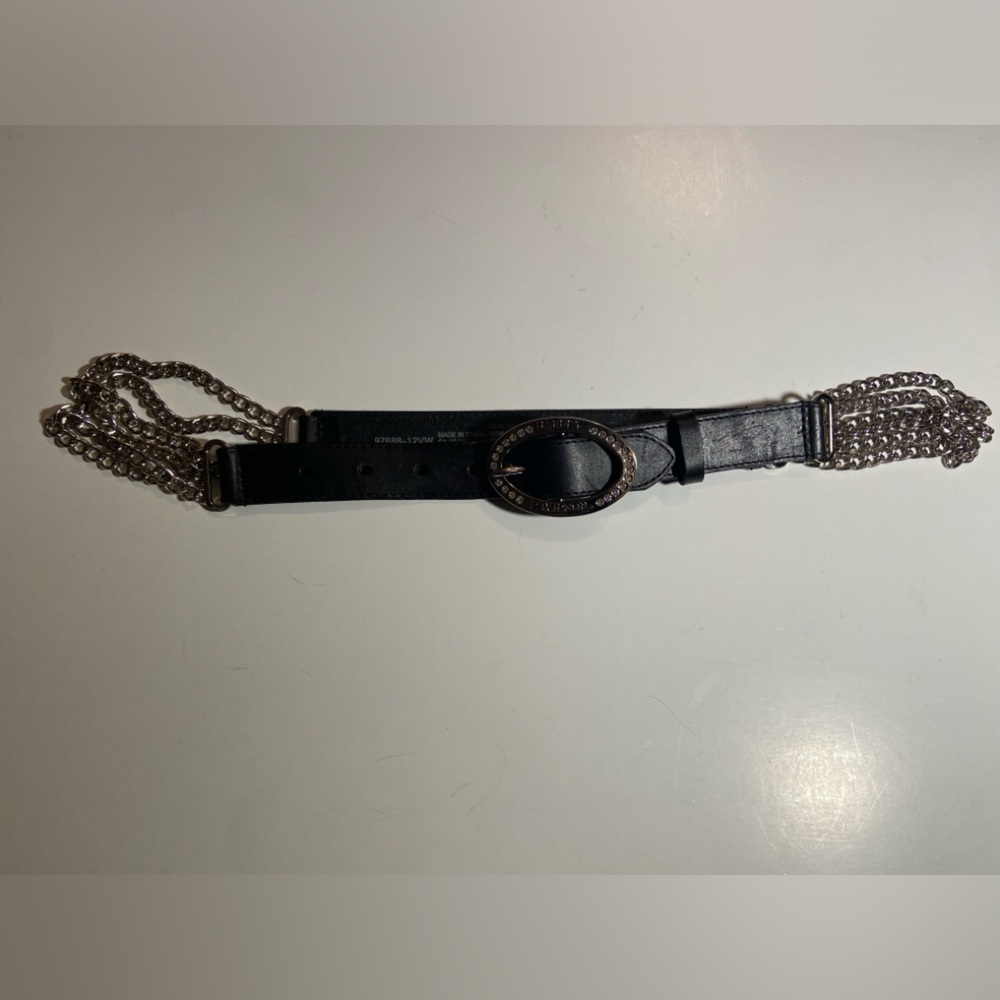Authentic Harley-Davidson Leather and Stainless Steel Chain Belt NWOT - Picture 7 of 8